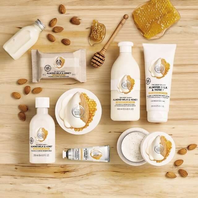 REVIEW Bộ Dưỡng Thể The Body Shop Almond Milk & Honey 1