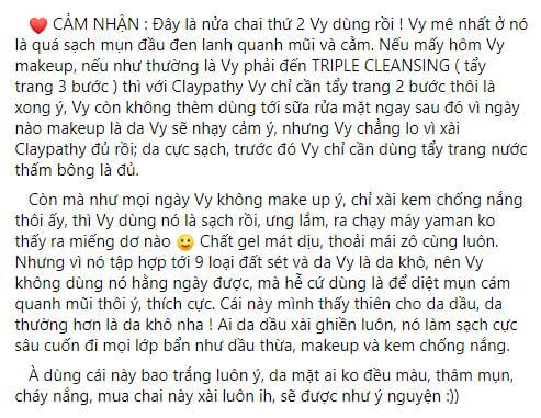 REVIEW nước tẩy trang có bọt Claypathy