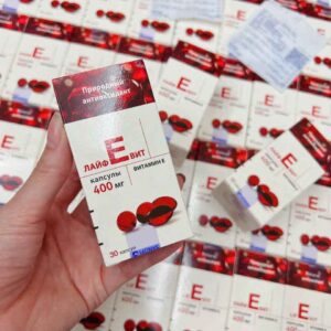 Vitamin E Đỏ Nga Mirrolla 400mg hộp thuỷ tinh