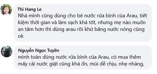 Nước rửa bình Arau túi REVIEW