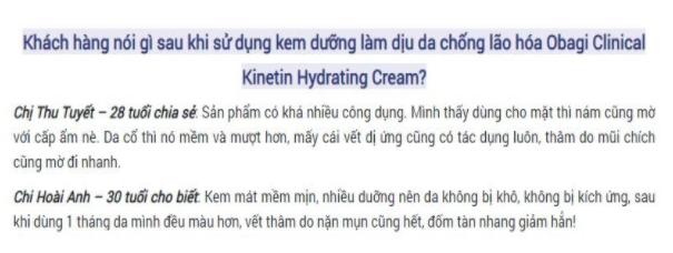 Kem Dưỡng Obagi CLINICAL Kinetin + Hydrating Cream Phục Hồi Làm Dịu Da 4