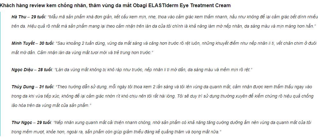 Kem Mắt Obagi ELASTIderm Eye Treatment Cream 2