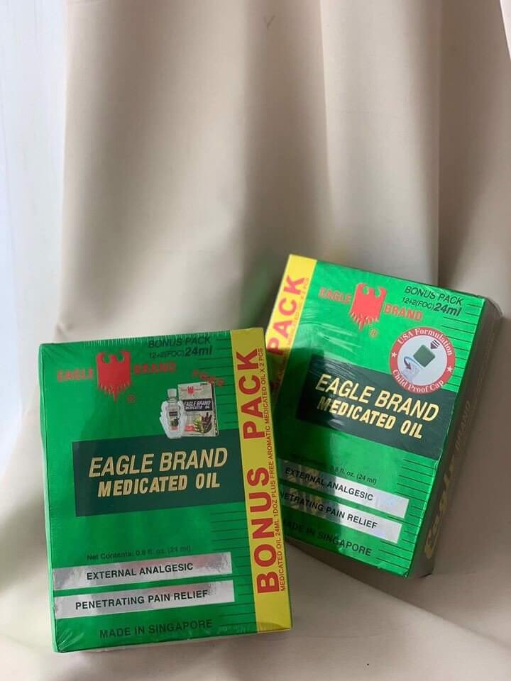 Dầu Gió Xanh Mỹ Eagle Brand Medicated Oil 24ml 3