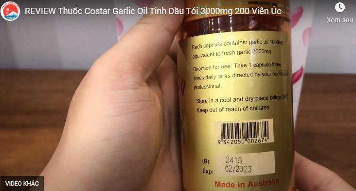 Thuốc Garlic Oil chính hãng giá bao nhiêu? Mua ở đâu?