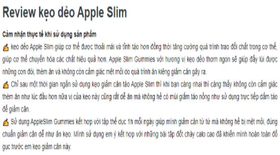 Kẹo giấm táo Apple Slim REVIEW