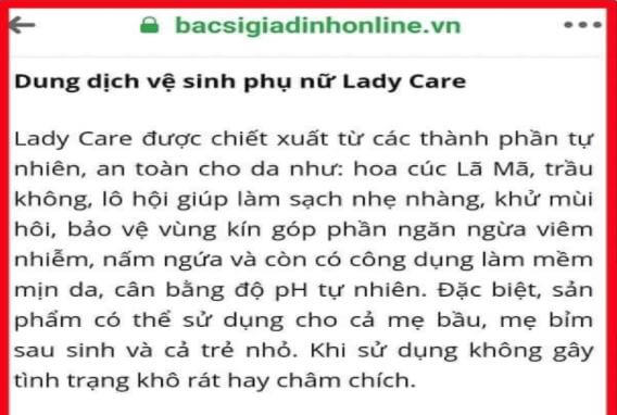 REVIEW Rửa Phụ Khoa Linh Hương Lady Care Có Tốt Không? 3