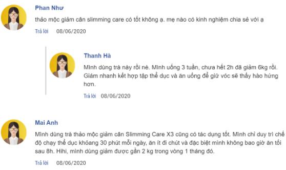 REVIEW giảm cân Slimming Care X3