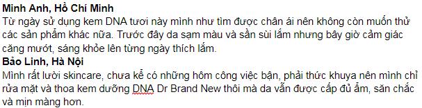 REVIEW kem DNA tươi Dr. Brand New