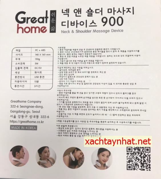 Máy massage cổ vai gáy Great Home