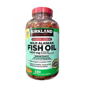 dầu cá Kirkland Wild Alaskan Fish Oil 1400mg