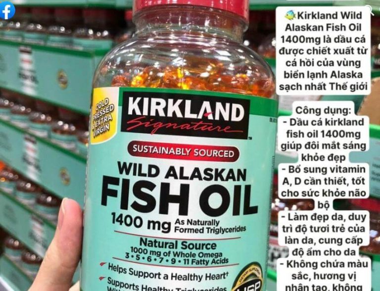 Dầu Cá Kirkland Wild Alaskan Fish Oil 230 Viên u00