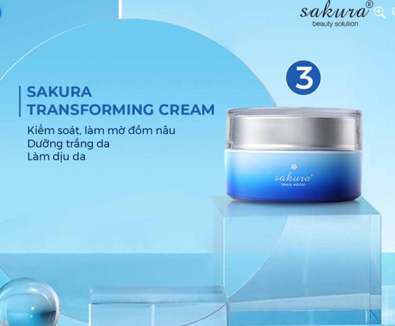 Kem trị nám Sakura Transforming Cream - XACHTAYNHAT.NET