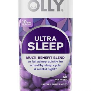 Ultra Strength Sleep Softgels A Powerful Blend For A Rested Body & Mind: làm giảm căng thẳng và mệt mỏi cho cơ thể, cho bạn một giấc ngủ ngon, dạng kẹo mềm.