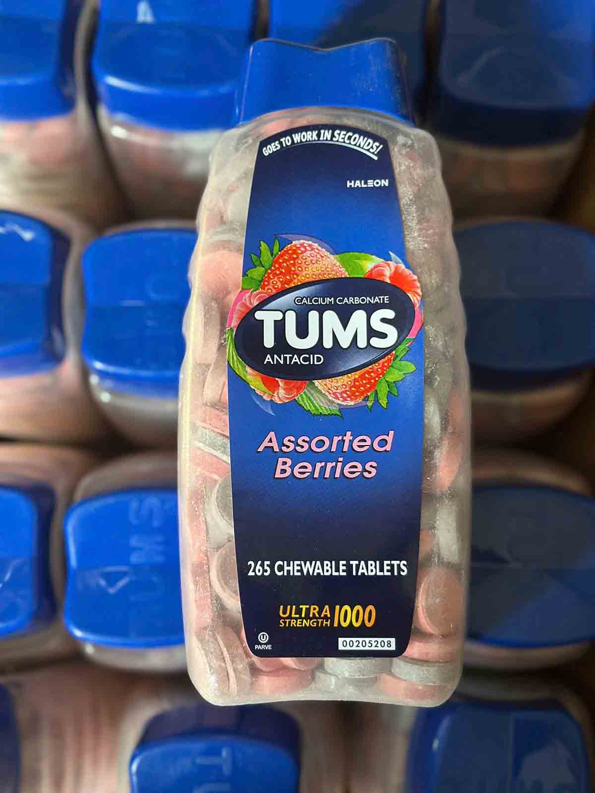 Viên nhai hỗ trợ giảm đau bao tử Tums Antacid mẫu mới