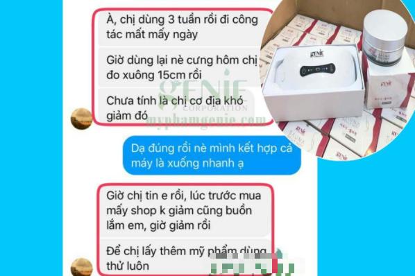 REVIEW kem tan mỡ Genie mỡ bắp tay, mỡ bụng, mỡ đùi 