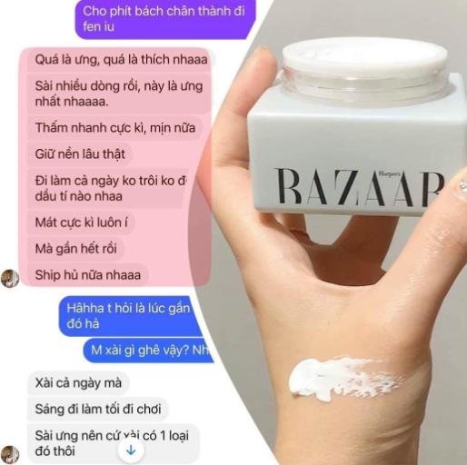 REVIEW kem Bazaar của khách hàng 