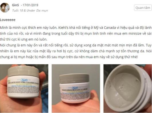 Mặt Nạ Kiehl's Rare Earth Deep Pore Cleansing Masque 1