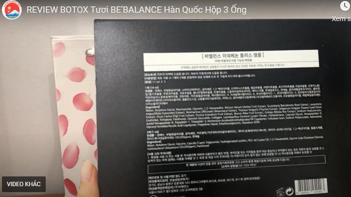 Botox tươi Be'Balance Hàn Quốc chính hãng giá bao nhiêu? Mua ở đâu?