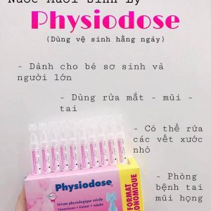 Công dụng của nước muối sinh lý Physiodose hồng