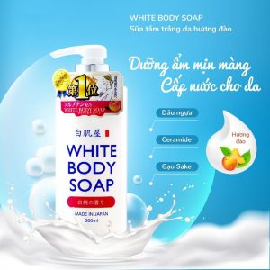 Sữa tắm White Body Soap hương đào Nhật Bản 500ml có tốt không?