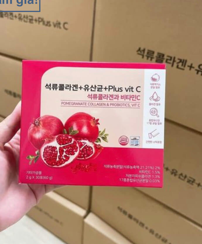 collagen lựu đỏ plus vit c hàn quốc