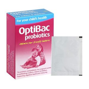 Men vi sinh Optibac Probiotics hồng cho bé của Anh