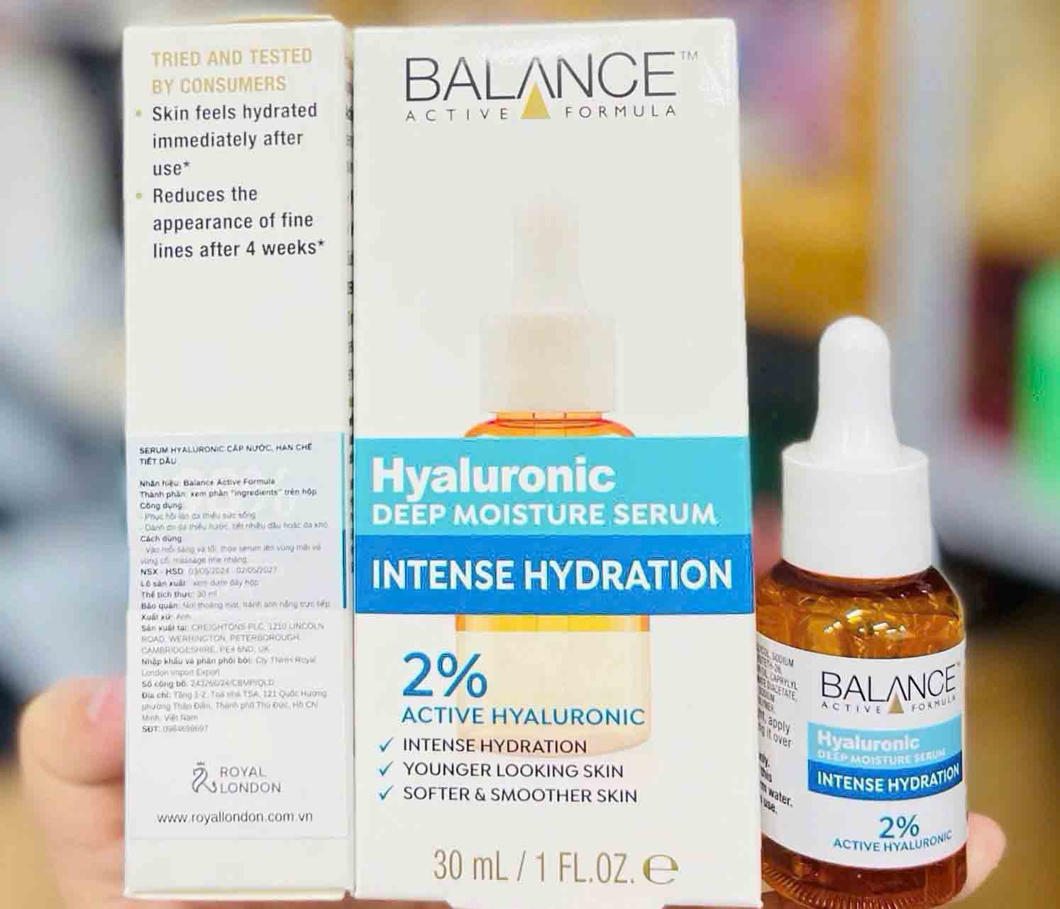 Tinh chất cấp nước Balance Active Formula Hyaluronic mẫu mới