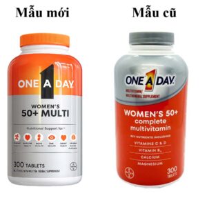 Vitamin tổng hợp One A Day Women’s 50+ Multivitamin 300 viên mẫu mới