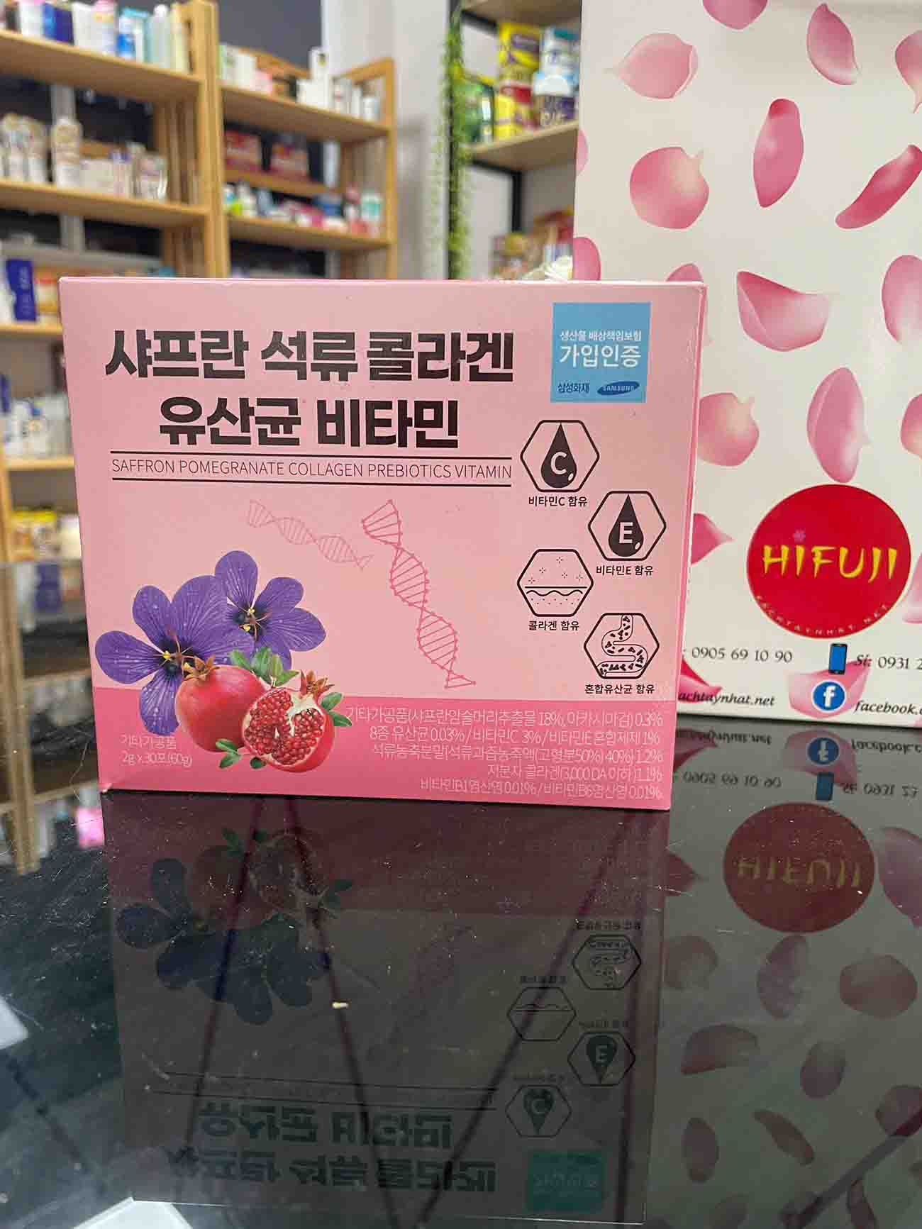 collagen lựu đỏ saffron