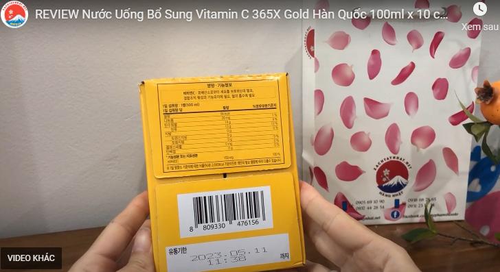 Nước uống bổ sung Vitamin C 365X Gold Hàn Quốc 100ml x 10 chai giá bao nhiêu? Mua ở đâu?