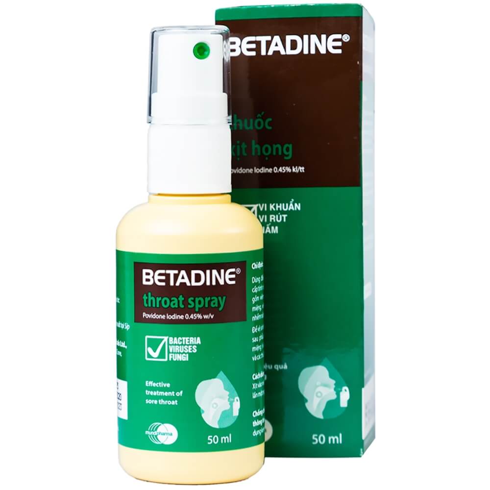 Betadine Throat Spray 50ml của Việt Nam