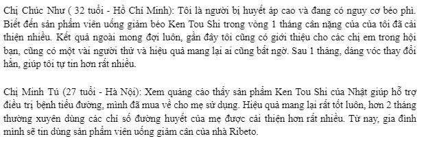 Giảm mỡ máu KEN TOU SHI review