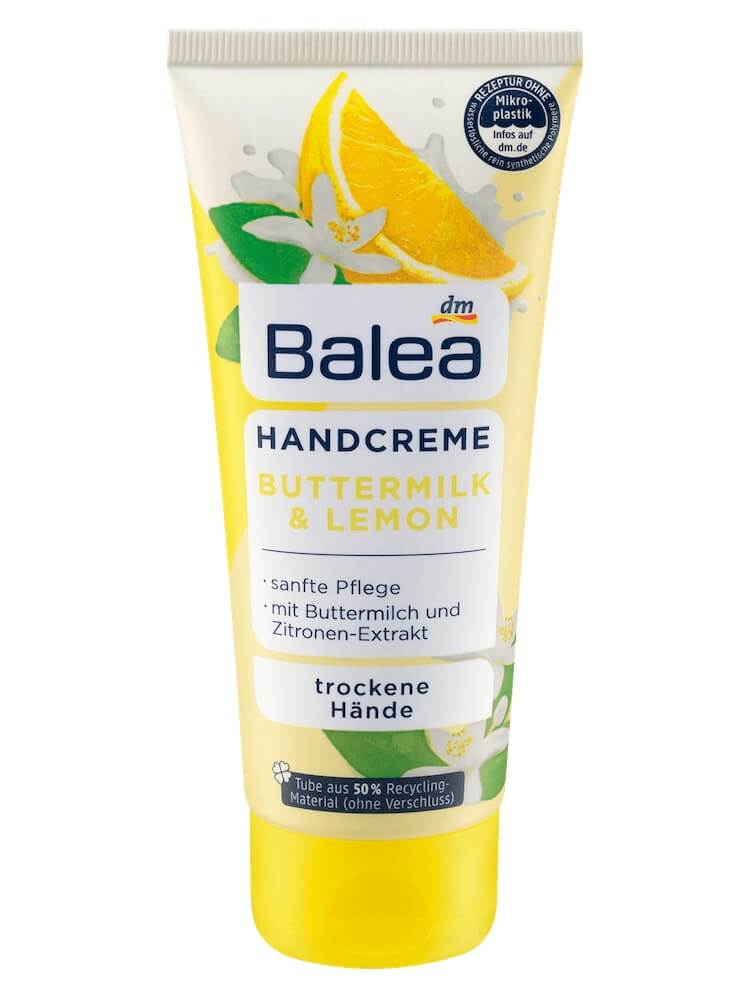 Balea Handcreme Buttermilk Lemon (màu vàng): Cho da khô