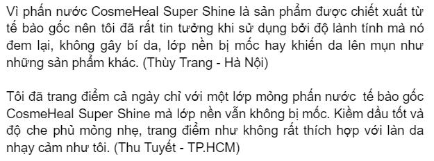 Review phấn nước tế bào gốc CosmeHeal Super Shine