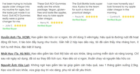 Kẹo dẻo giấm táo Goli REVIEW