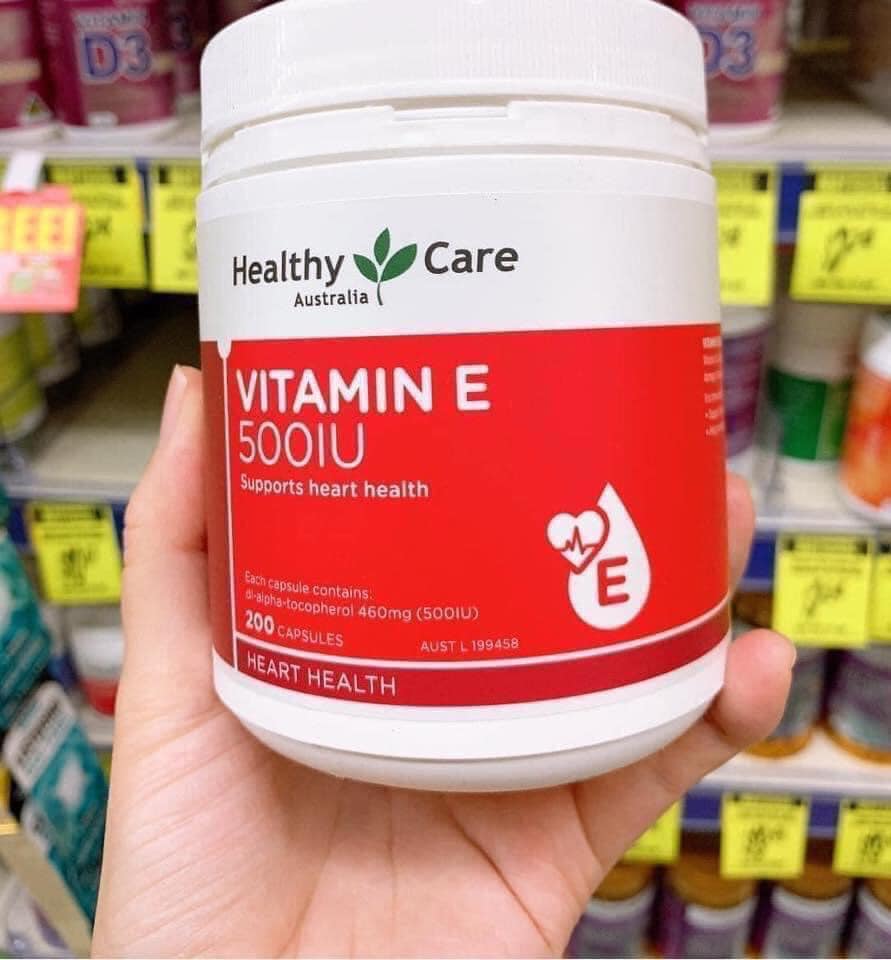 Vitamin E Healthy Care 500IU 200 Viên Của Úc MẪU MỚI - 