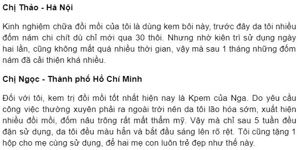 REVIEW kem trị đồi mồi Kpem của Nga có tốt không? 1