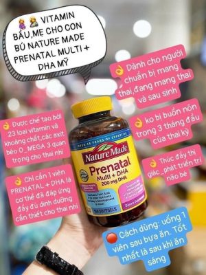 Thuốc Vitamin bầu Mỹ PrenatalMulti Dha có công dụng gì? 