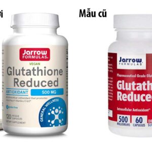 Viên uống trắng da Glutathione Reduced 500mg Jarrow mẫu mới