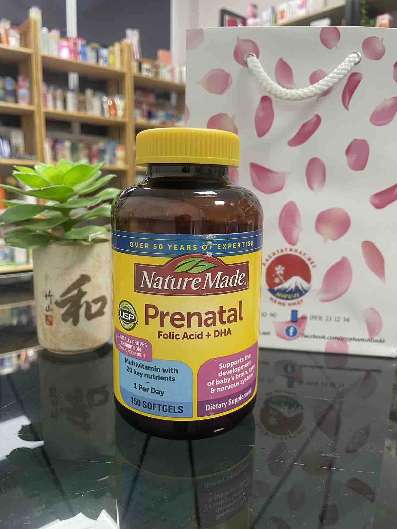 Vitamin cho bà bầu Nature Made Prenatal Folic Acid Dha