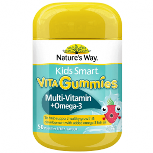 Kids Smart Vita Gummies Multi-Vitamin + Omega-3 (vị quả mọng)