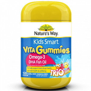 Nature’s Way Kids Smart Vita Gummies Omega-3 DHA Fish Oil (vị quả mọng, cam và chanh)