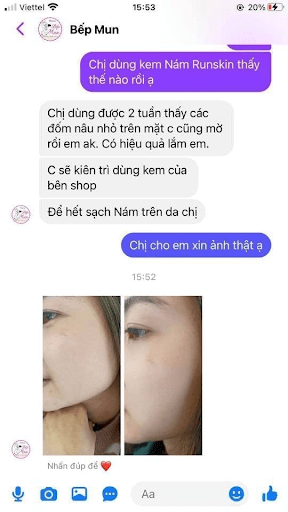 Review kem dưỡng trắng da Runskin