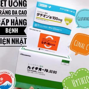 combo viên uống trắng sáng da L-cystine Hythiol