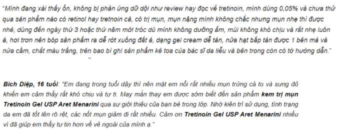 Thuốc Tretinoin Gel USP 0.05 REVIEW