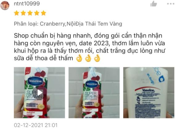 Sữa dưỡng thể trắng da Vaseline Super Vitamin 360ml 2