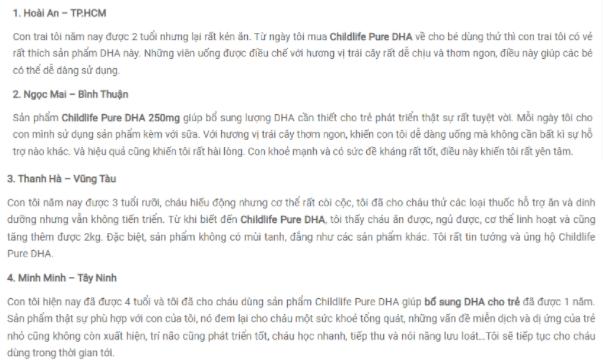 Thuốc bổ sung Pure DHA Childlife - REVIEW