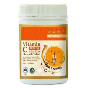Viên nhai Vitatree Vitamin C 1000mg + zinc