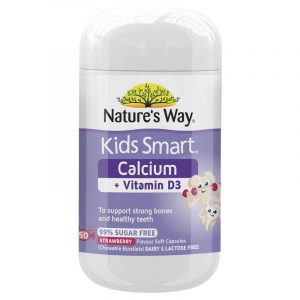 Kẹo Nature's Way Kids Smart Calcium + Vitamin D3 Úc 50 viên cho bé