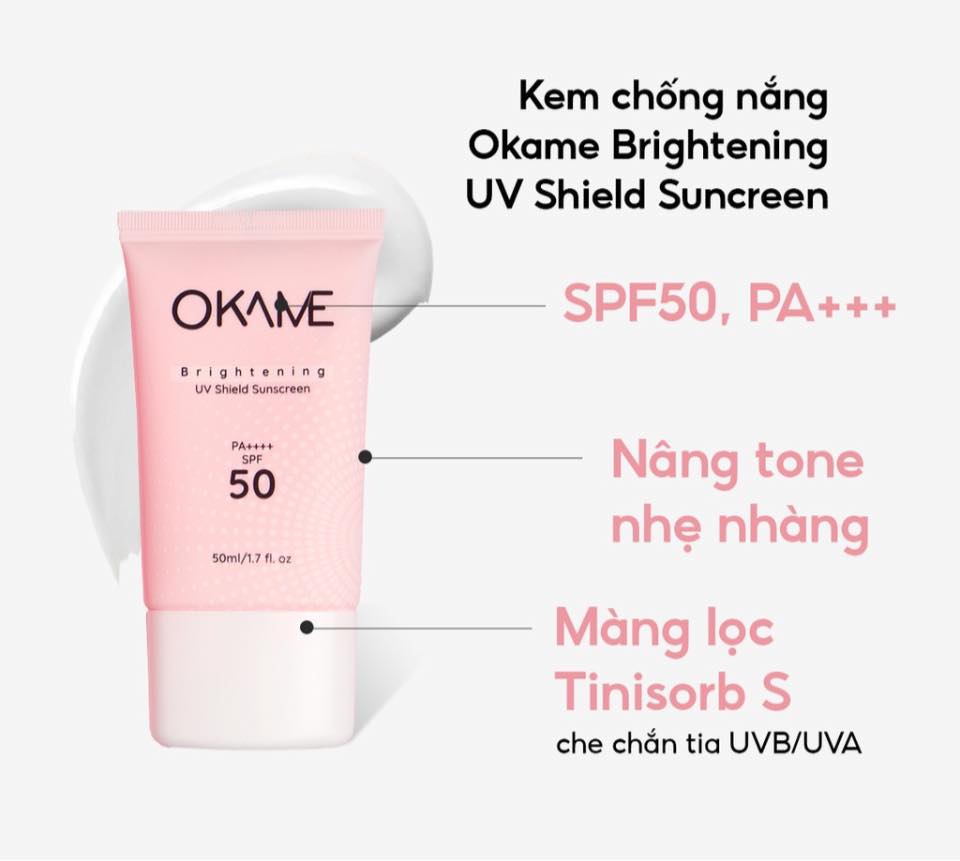 Okame Brightening UV Shield Sunscreen SPF 50 PA++++ có tốt không?